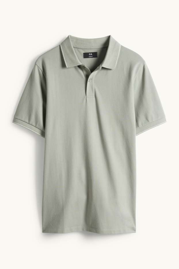 Men - Polo shirt - slim fit - light green