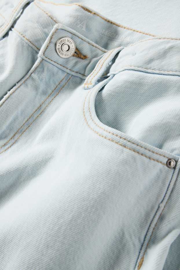 Copii - Fete - Wide leg jeans - albastru deschis