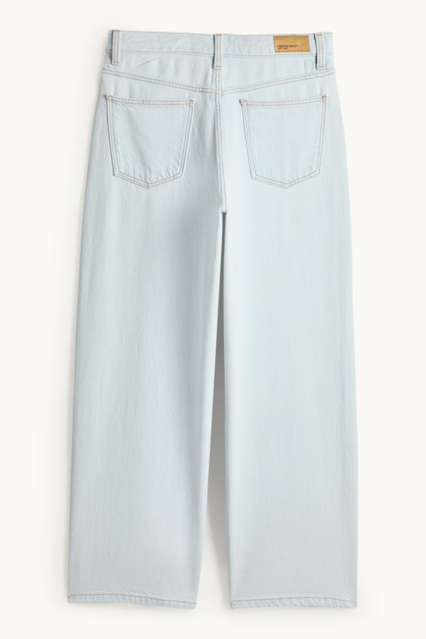 Copii - Fete - Wide leg jeans - albastru deschis