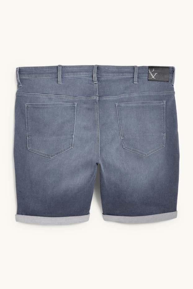 Heren - Korte spijkerbroek - Flex jog denim - LYCRA® - donkergrijs