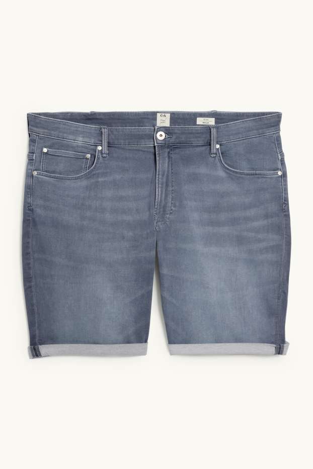 Heren - Korte spijkerbroek - Flex jog denim - LYCRA® - donkergrijs