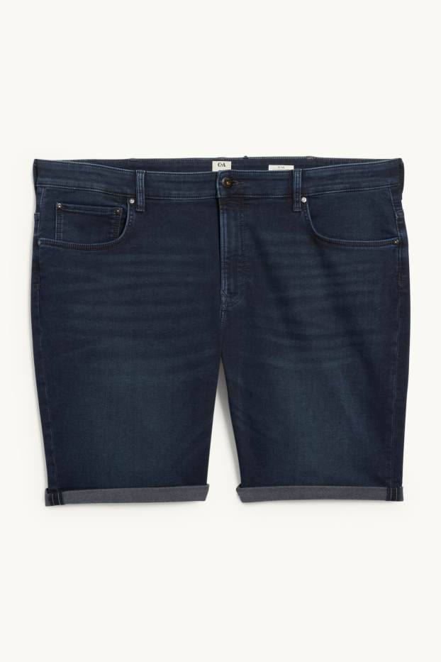 Heren - Korte spijkerbroek - Flex jog denim - LYCRA® - donkerblauw