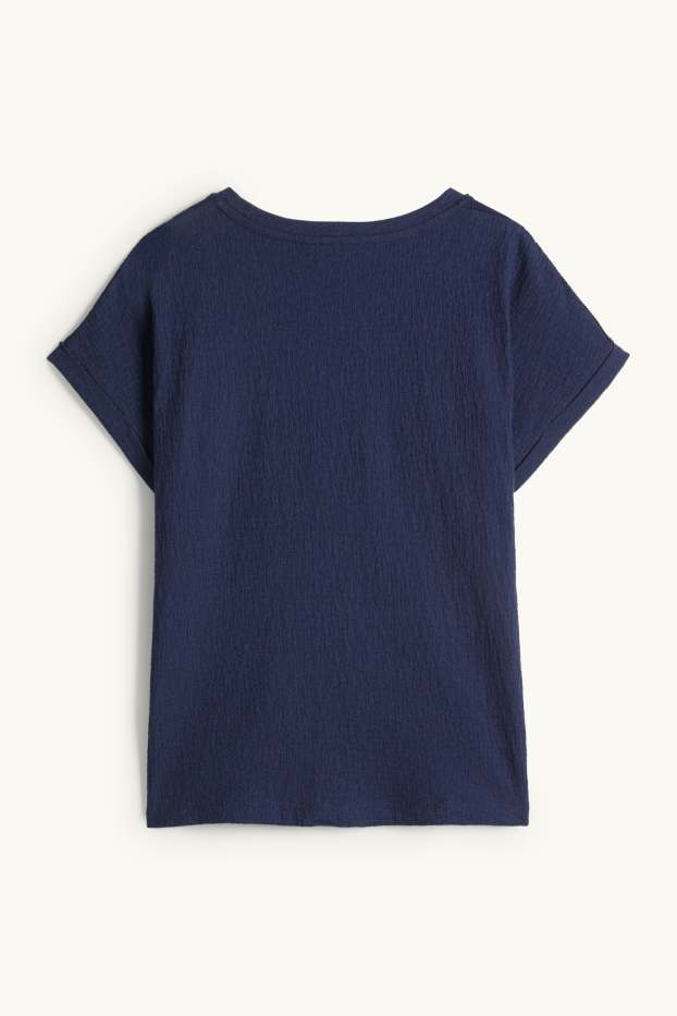Femmes - T-shirt - regular fit - bleu foncé