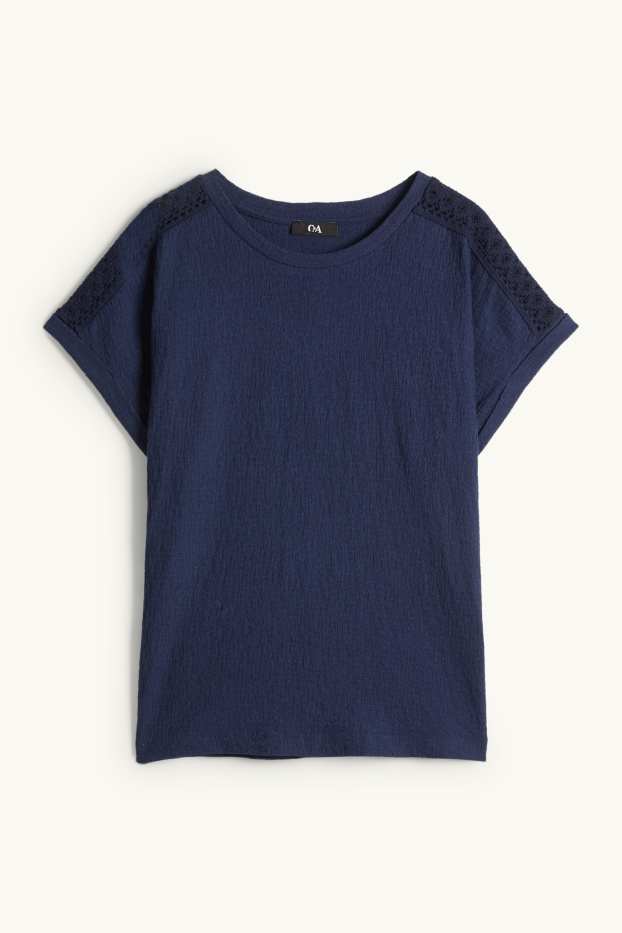 Femmes - T-shirt - regular fit - bleu foncé
