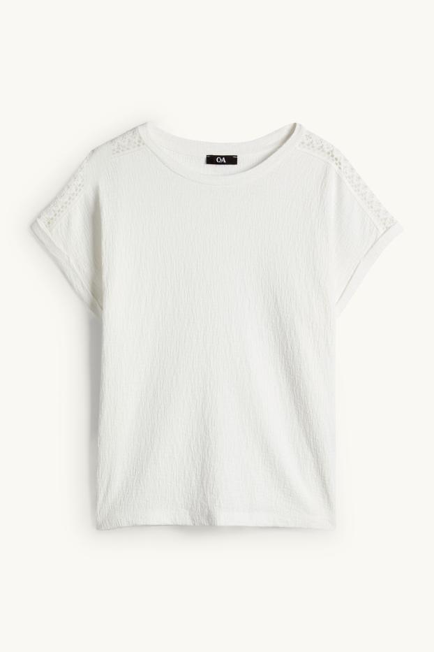 Femmes - T-shirt - regular fit - blanc