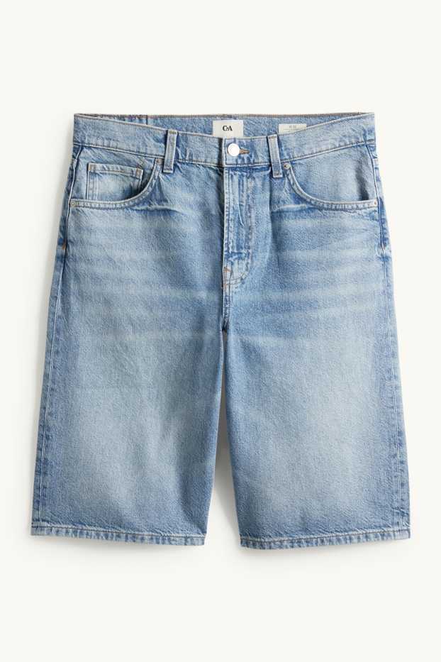 Uomo - Bermuda di jeans - blu