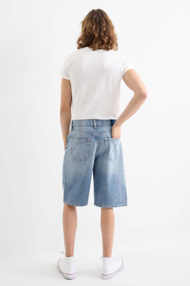 Uomo - Bermuda di jeans - blu