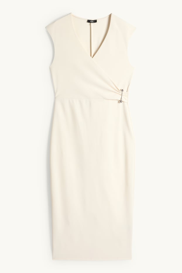 Dames - Bodycon-jurk - crème wit