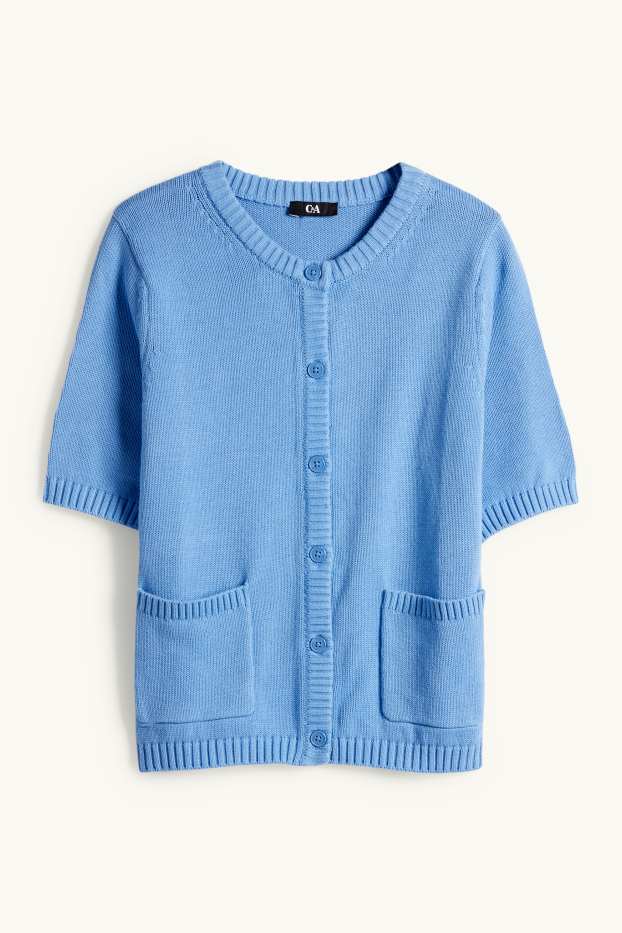 Femmes - Gilet en maille - bleu