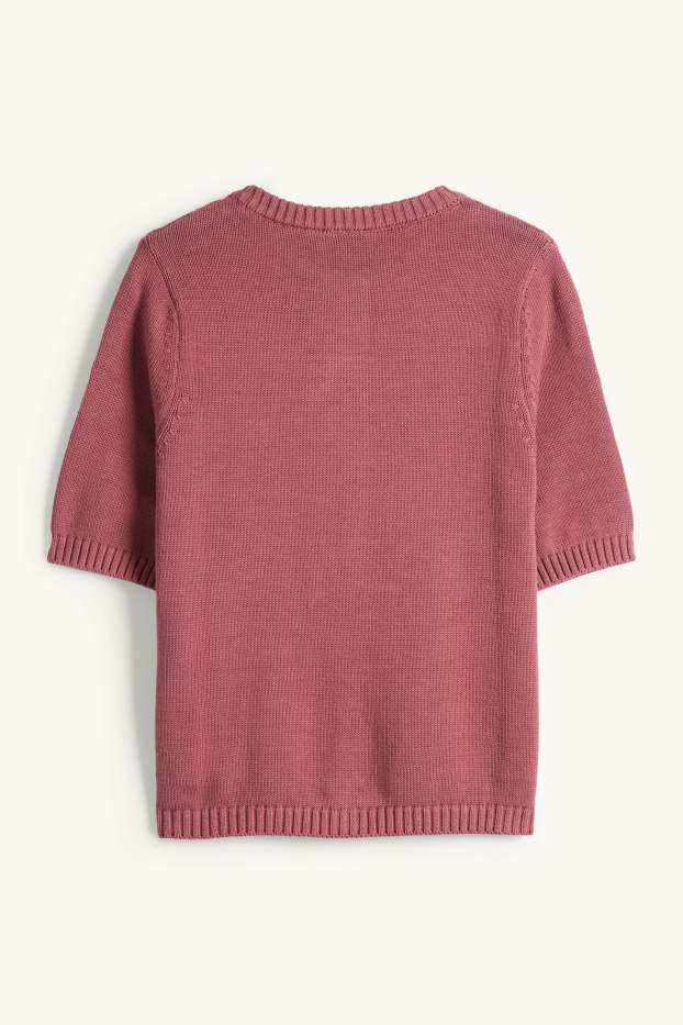 Femmes - Gilet en maille - bordeaux