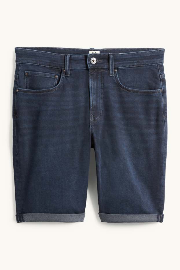 Men - Denim shorts - Flex jog denim - LYCRA® - dark blue
