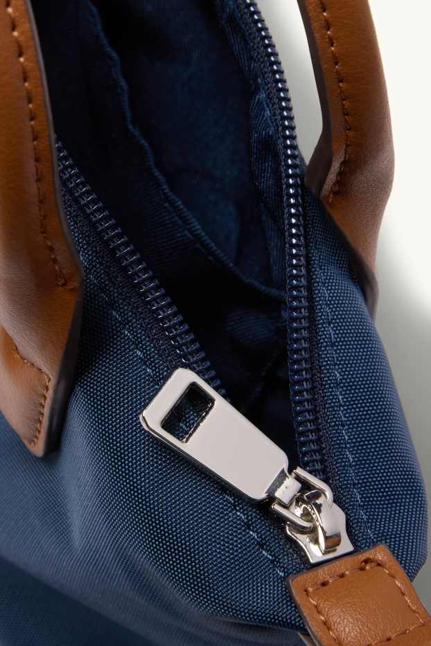 Donna - Shopper piccola con spallaccio removibile - blu scuro