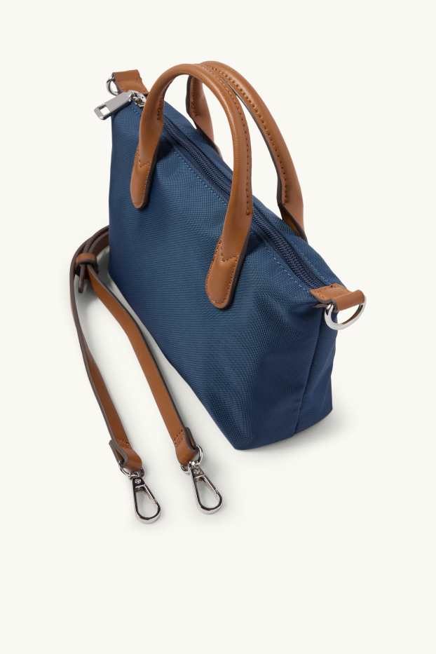 Donna - Shopper piccola con spallaccio removibile - blu scuro