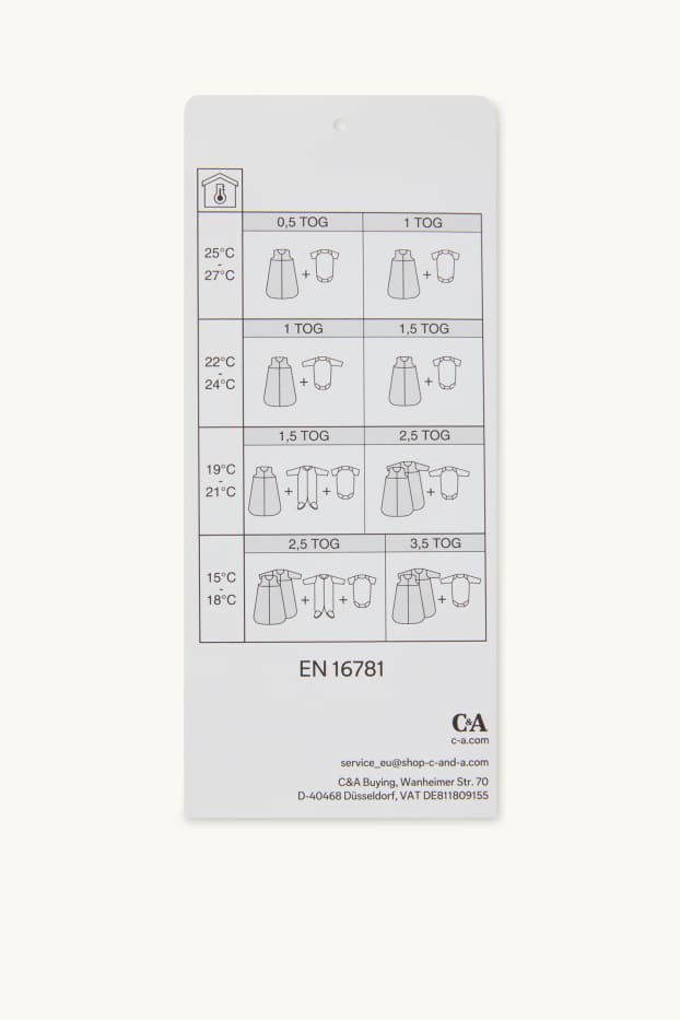 Neonate - Sacco nanna neonati - 6-18 mesi - cuoricini - bianco / rosa