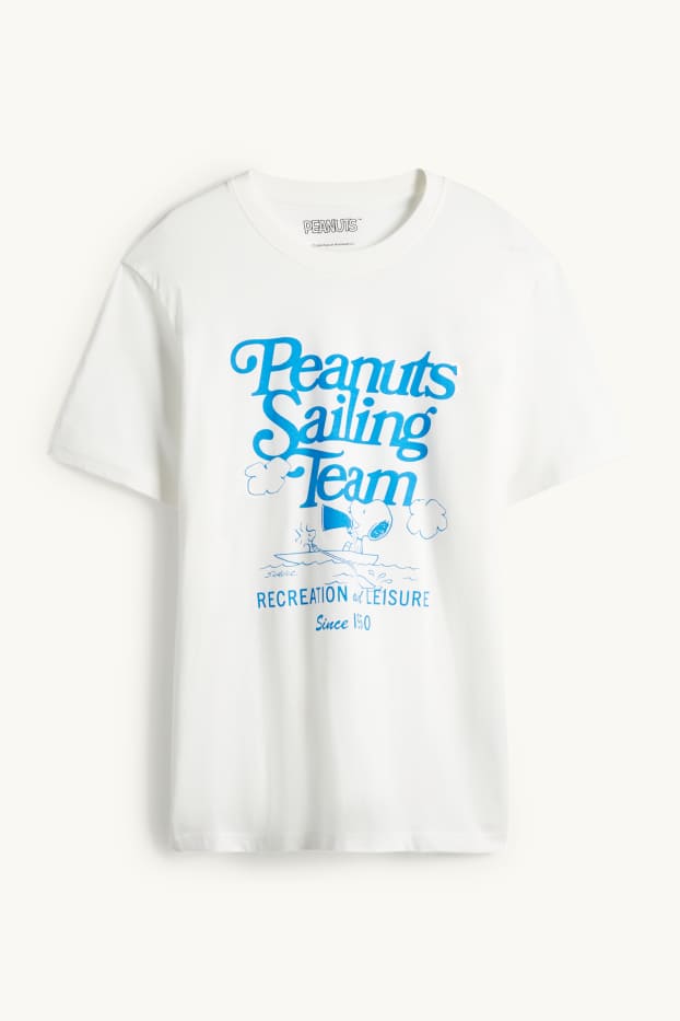 Hommes - T-shirt - regular fit - Peanuts - bleu / blanc
