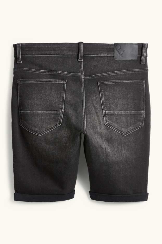 Hommes - Short en jean - Flex jog denim - LYCRA® - noir