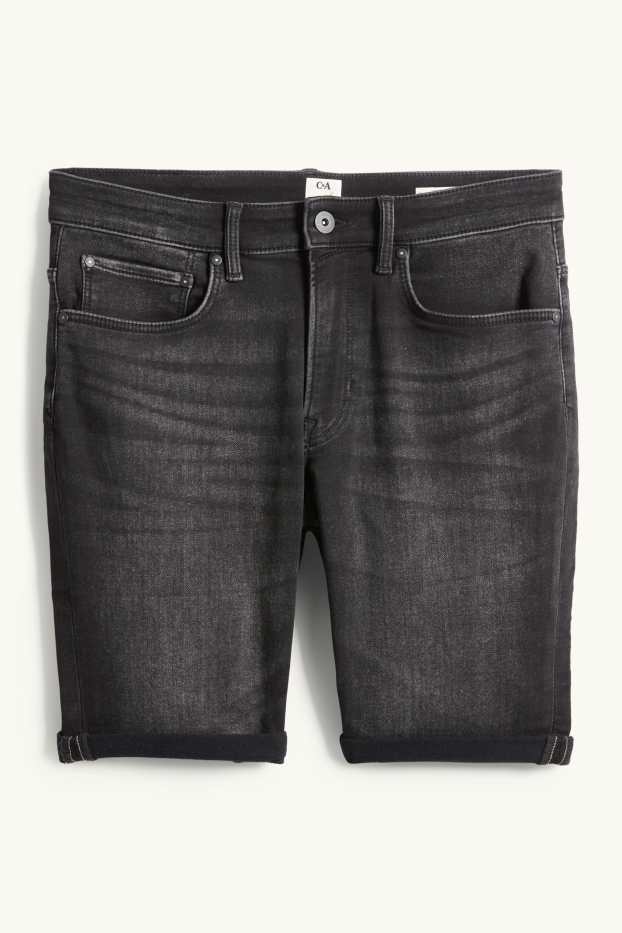 Hommes - Short en jean - Flex jog denim - LYCRA® - noir