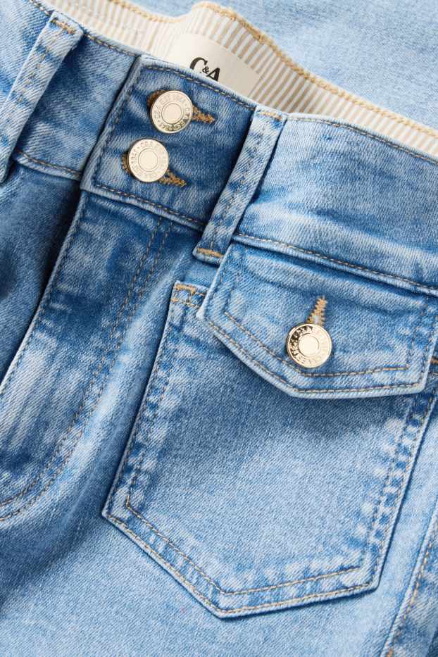 Dames - Flared jeans - mid waist - LYCRA® - blauw