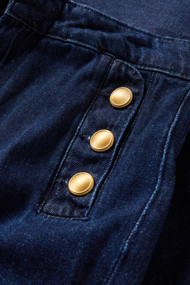 Dona - Wide Leg Jeans - high waist - blau fosc