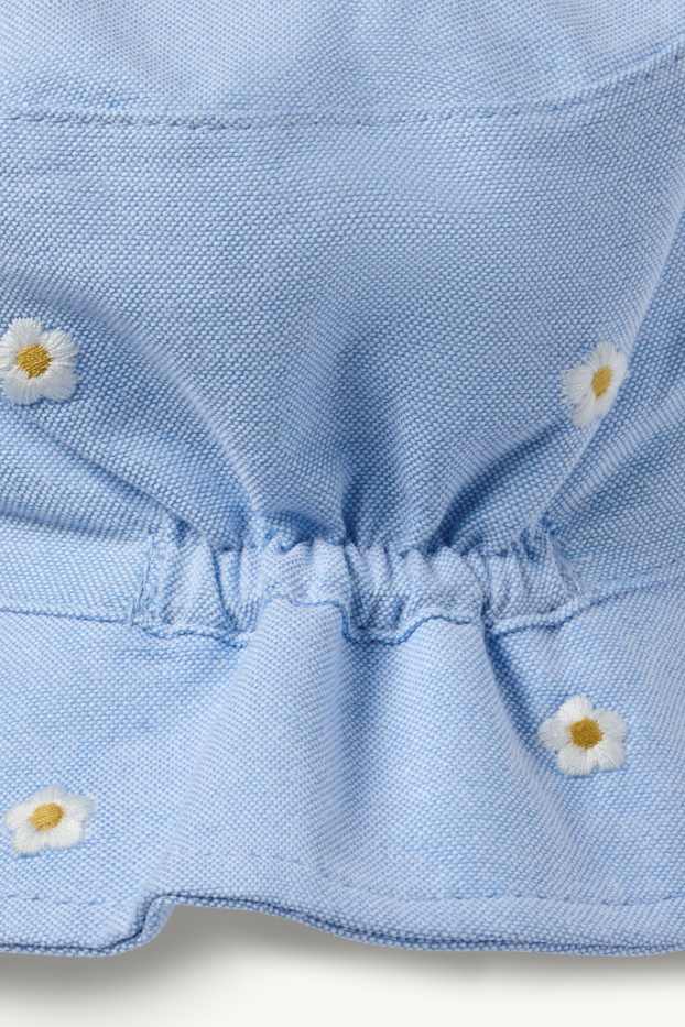 Bébés filles - Petites fleurs - bob bébé - bleu clair