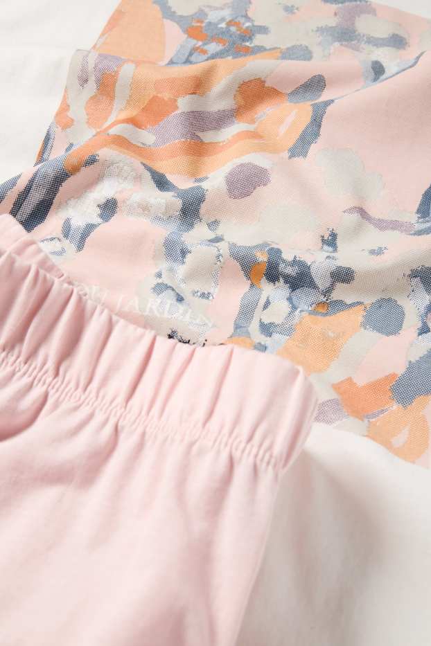 Dames - Shortama - wit / roze