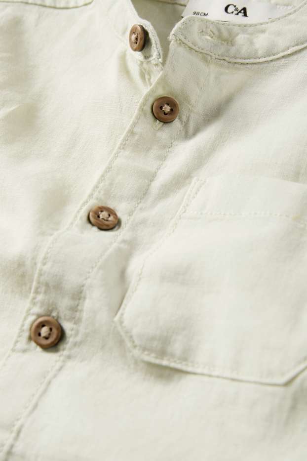 Nen - Camisa - mescla de lli - verd menta