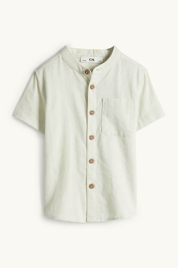 Nen - Camisa - mescla de lli - verd menta