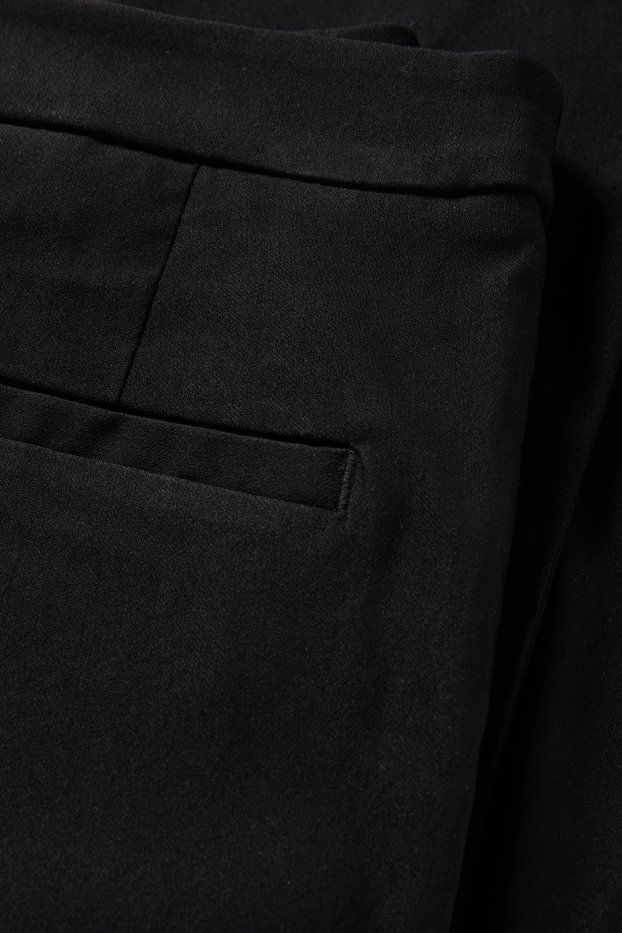 Dona - Pantalons capri - mid waist - slim fit - negre