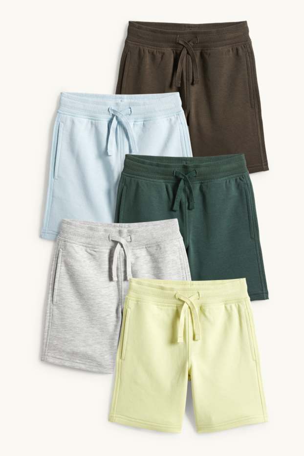 Enfants garçons - Lot de 5 - shorts en molleton - coloré