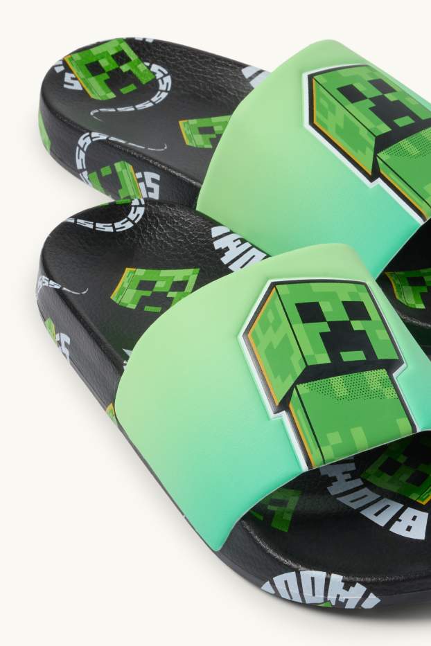 Kinder Jungen - Minecraft - Badesandalen - grün