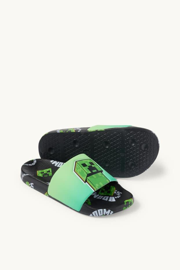 Kinder Jungen - Minecraft - Badesandalen - grün