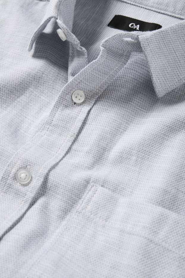 Men - Shirt - regular fit - kent collar - light blue