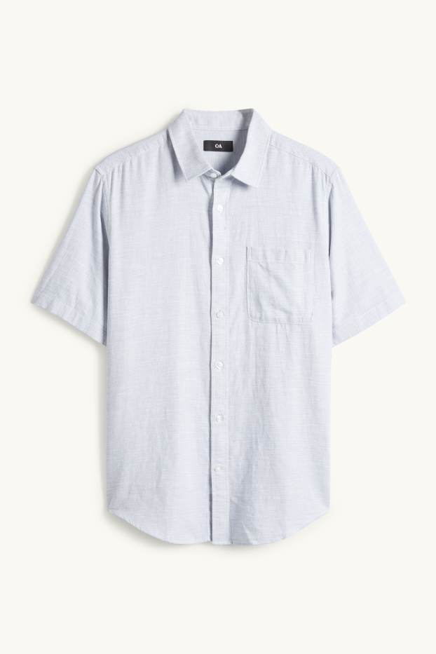 Men - Shirt - regular fit - kent collar - light blue