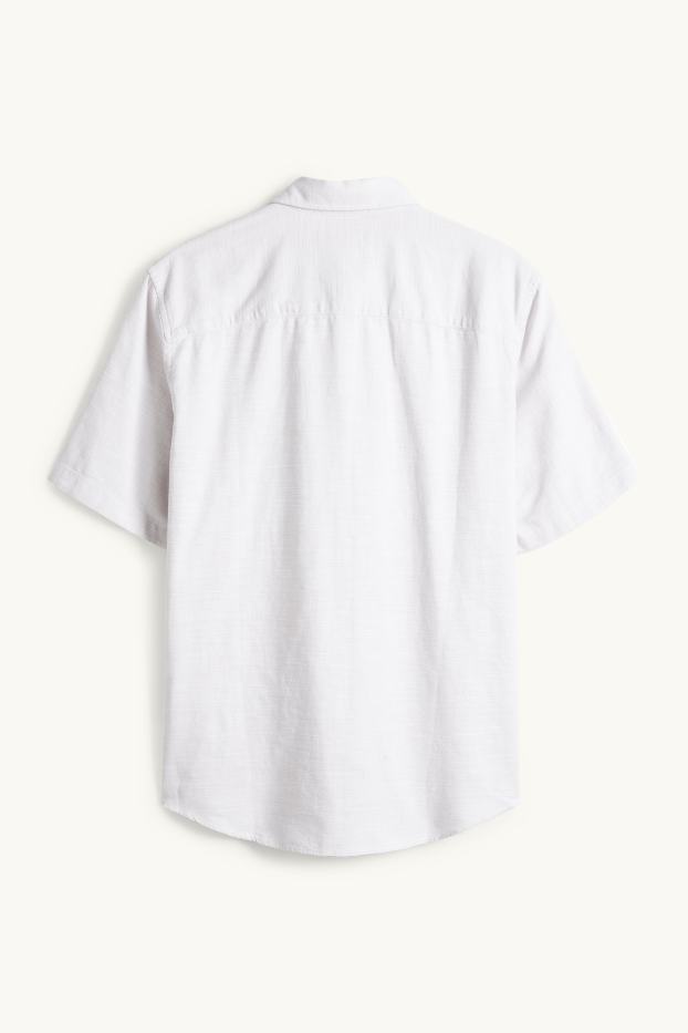 Hommes - Chemise - regular fit - col kent - gris clair