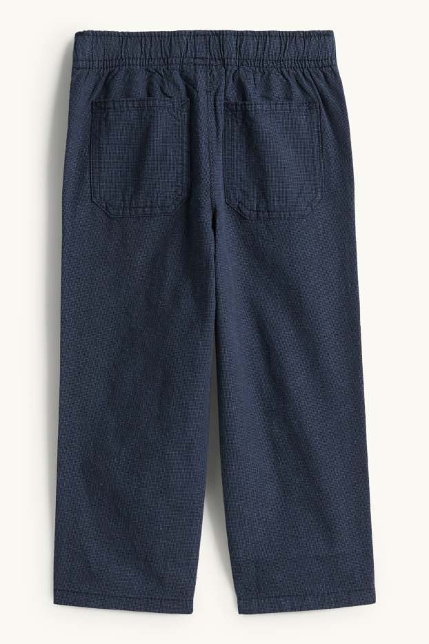 Children Boys - Trousers with linen content - dark blue