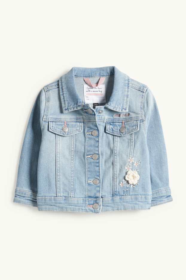 Neonate - Giacca di jeans neonate - fiorellini - blu