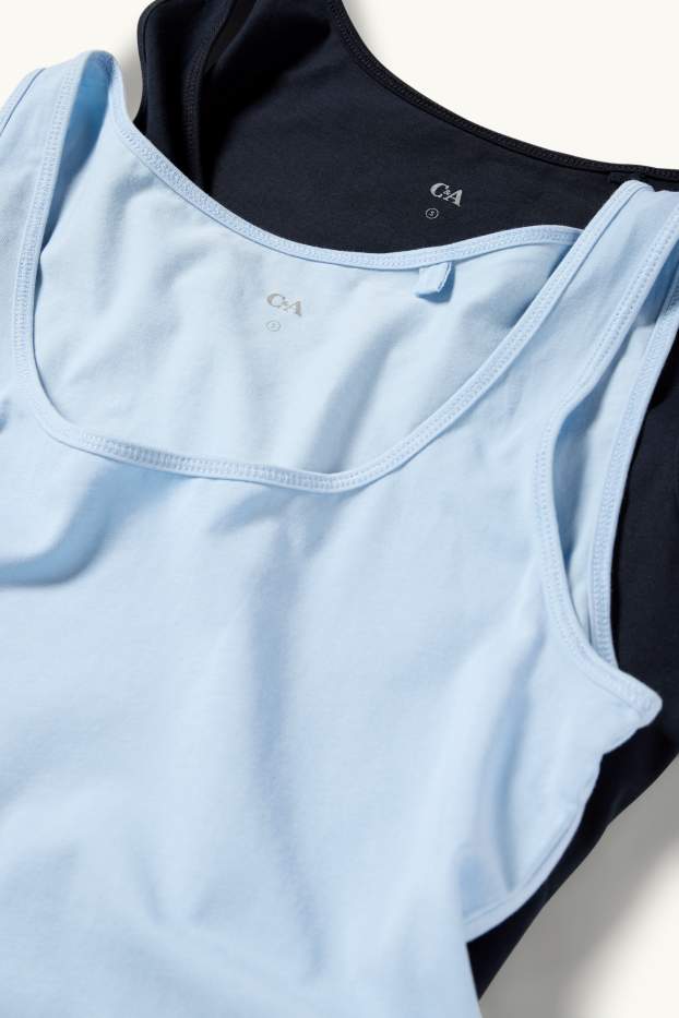 Damen - Multipack 2er - Top - hellblau