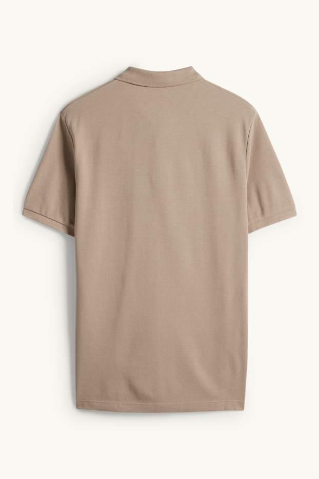 Herren - Poloshirt - taupe