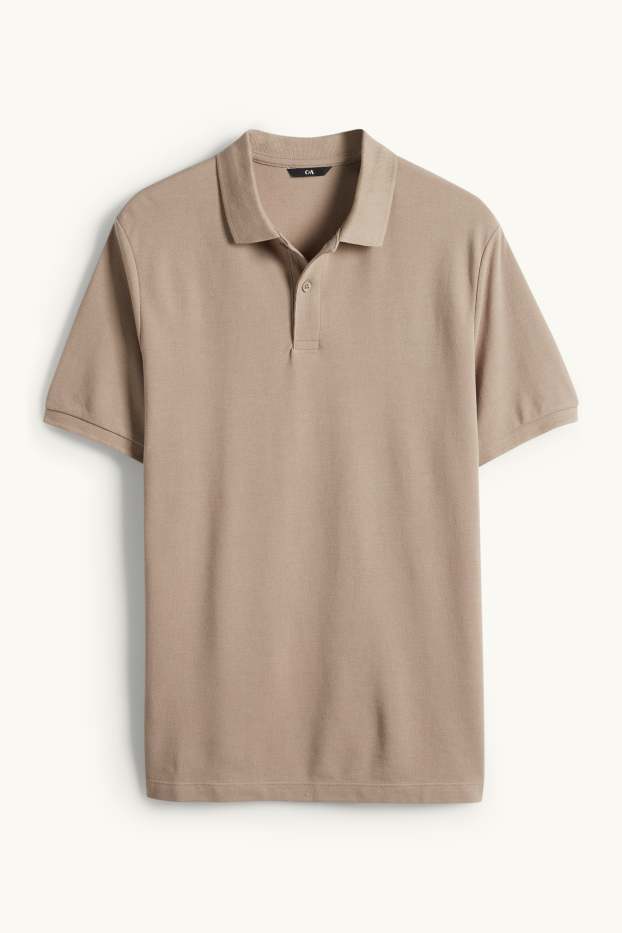 Herren - Poloshirt - taupe