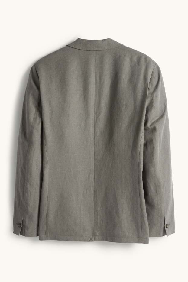 Hombre - Americana - colección modular - regular fit - mezcla de lino - gris