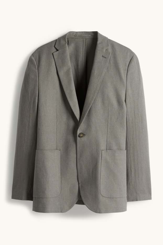 Hombre - Americana - colección modular - regular fit - mezcla de lino - gris