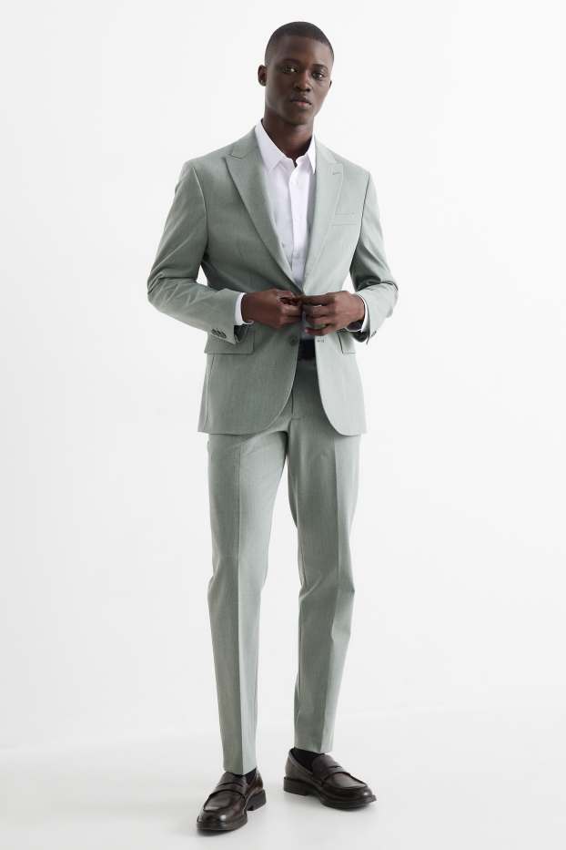 Uomo - Pantaloni coordinabili - slim fit - Flex - verde