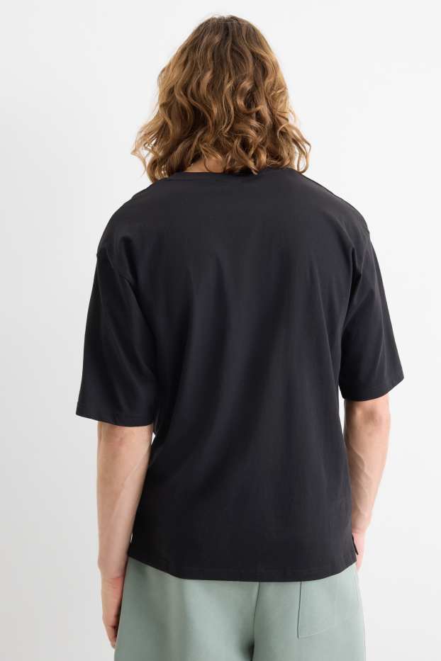 Hommes - T-shirt - Oversize - noir
