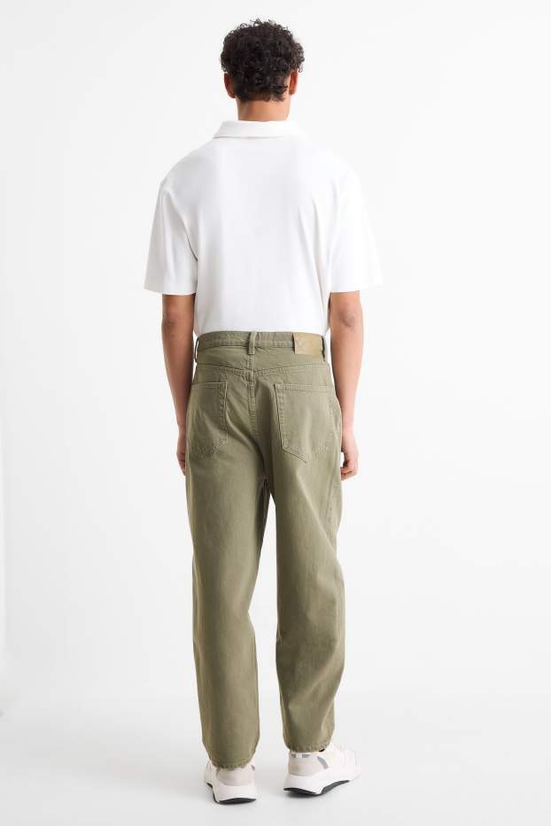 Heren - Barrel jeans - groen