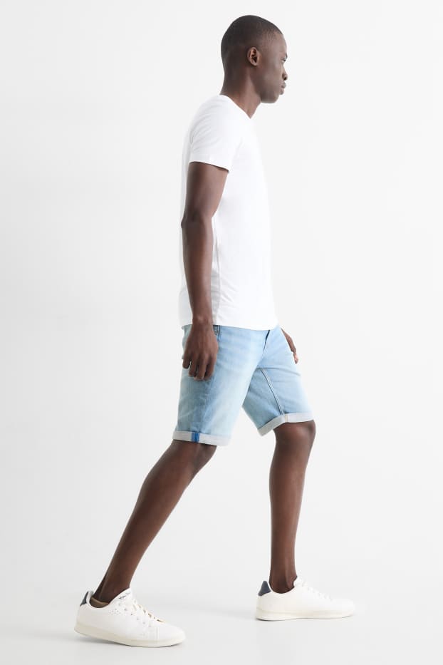 Hommes - Short en jean - Flex jog denim - LYCRA® - bleu clair