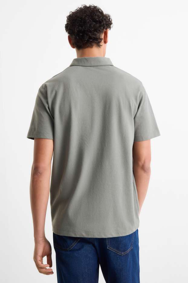 Pánské - Polokošile - regular fit - zelená