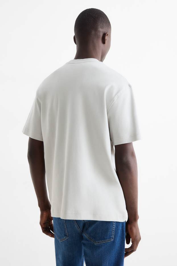 Bărbați - Tricou - relaxed fit - gri deschis