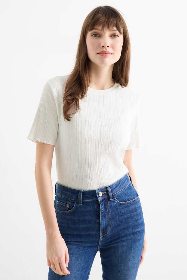 Femmes - T-shirt - regular fit - blanc