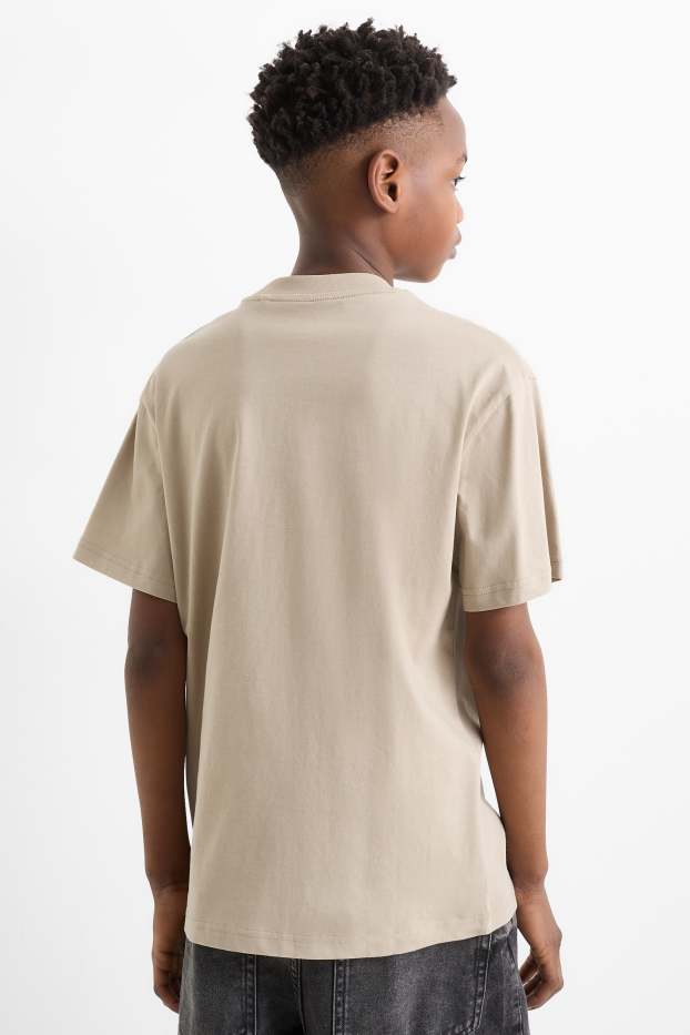 Children Boys - Tiger - short sleeve T-shirt - beige