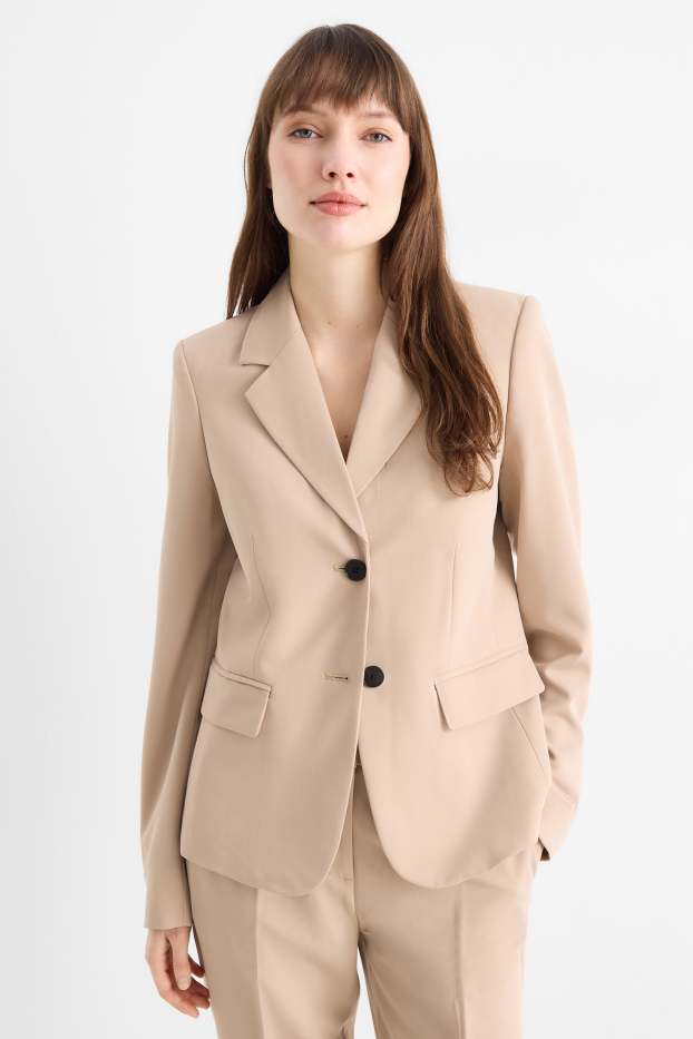 Femei - Blazer office - cambrat - bej